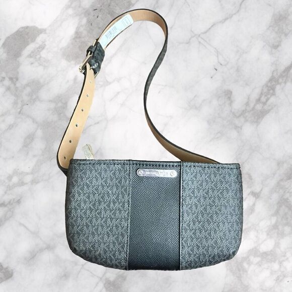 Michael Kors Gray/Black Signature Women’s Adjustable Waist Bag / NWT - Picture 1 of 6